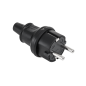 Wtyczka typu niemieckiego 16A/250V- IP44 (gumowa czarna) 2237 Wtyczka typu niemieckiego 16A/250V- IP44 (gumowa czarna) 2237