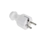 Wtyczka prosta z uziemieniem unischuko biała WT-30