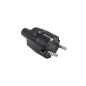 Wtyczka typu niemieckiego 16A/250V (gumowa czarna) 2209