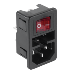 Wtyk AC 3PIN komput.obudowa+włączn.