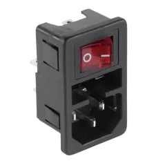 Wtyk AC 3PIN komput.obudowa+włączn.