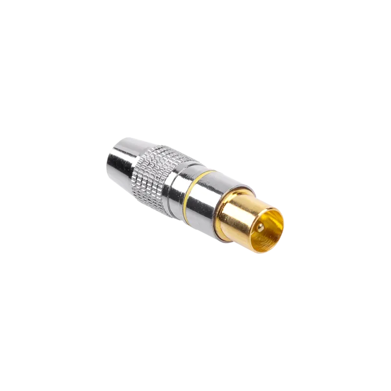 Wtyk anten TV METAL SREBRNY