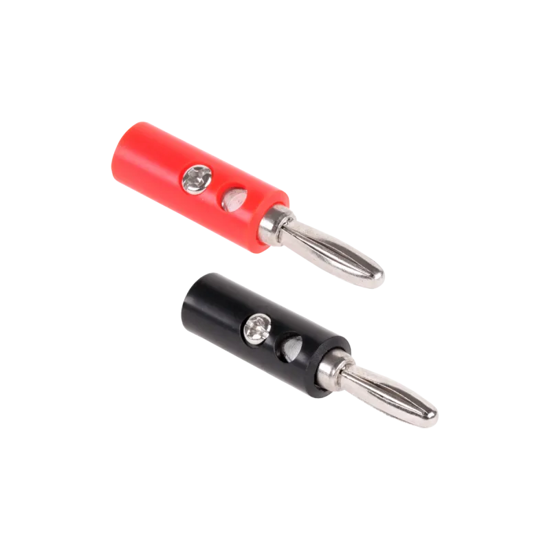 Wtyk bananowy plastik (czarny/czerwony)