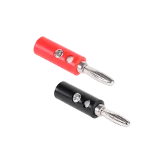 Wtyk bananowy plastik (czarny/czerwony) Cabletech