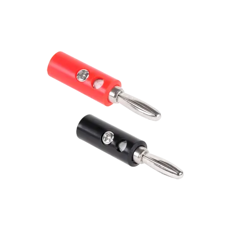 Wtyk bananowy plastik (czarny/czerwony) Cabletech