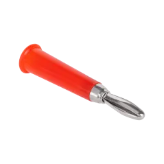 Wtyk bananowy prosty plastikowy czerwony Cabletech
