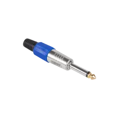 Wtyk Jack 6,3 mono HQ niebieski