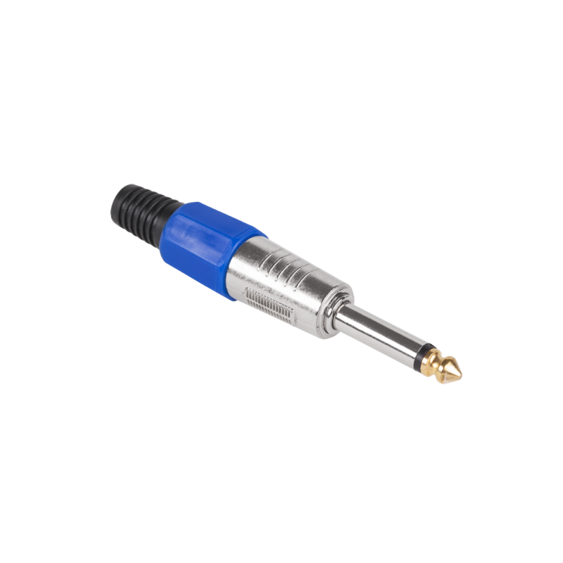 Wtyk Jack 6,3 mono HQ niebieski