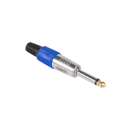 Wtyk Jack 6,3 mono HQ niebieski