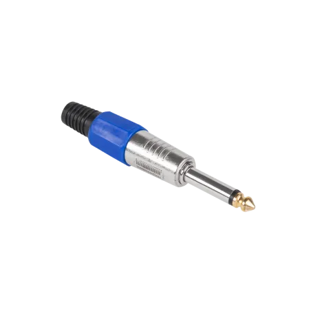 Wtyk Jack 6,3 mono HQ niebieski