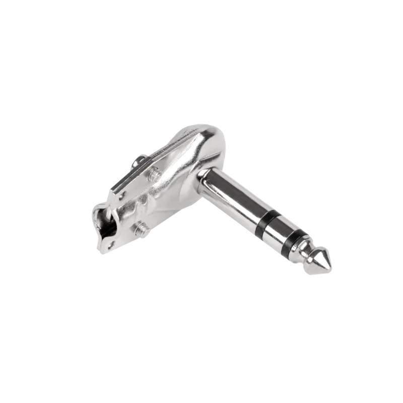 Wtyk Jack 6.3 stereo metal kątowy