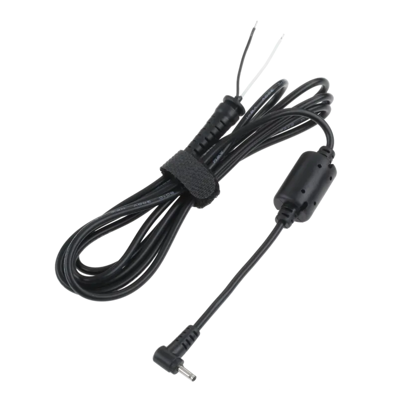 Wtyk kątowy 2,5/0,6 (19V/2,1A) sieciowy z kablem do montażu REBEL Wtyk kątowy 2,5/0,6 (19V/2,1A) sieciowy z kablem do montażu REBEL