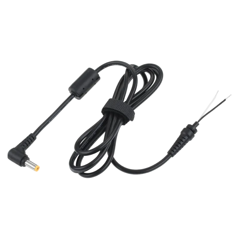 Wtyk kątowy 5,5/2,5 (19V/3,16A) sieciowy z kablem do montażu Rebel