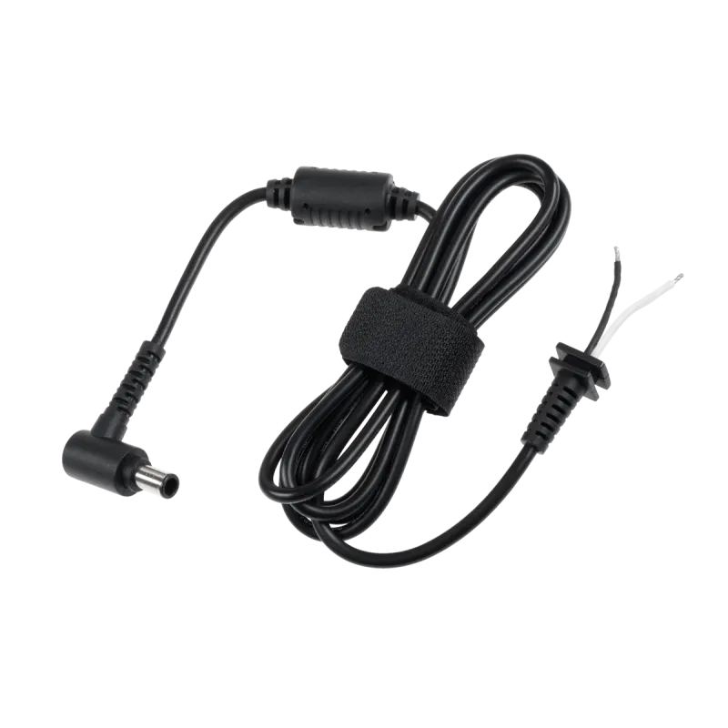 Wtyk kątowy 6,5/4,4 (19,5V/5,13A) sieciowy z kablem do montażu Rebel Wtyk kątowy 6,5/4,4 (19,5V/5,13A) sieciowy z kablem do montażu Rebel