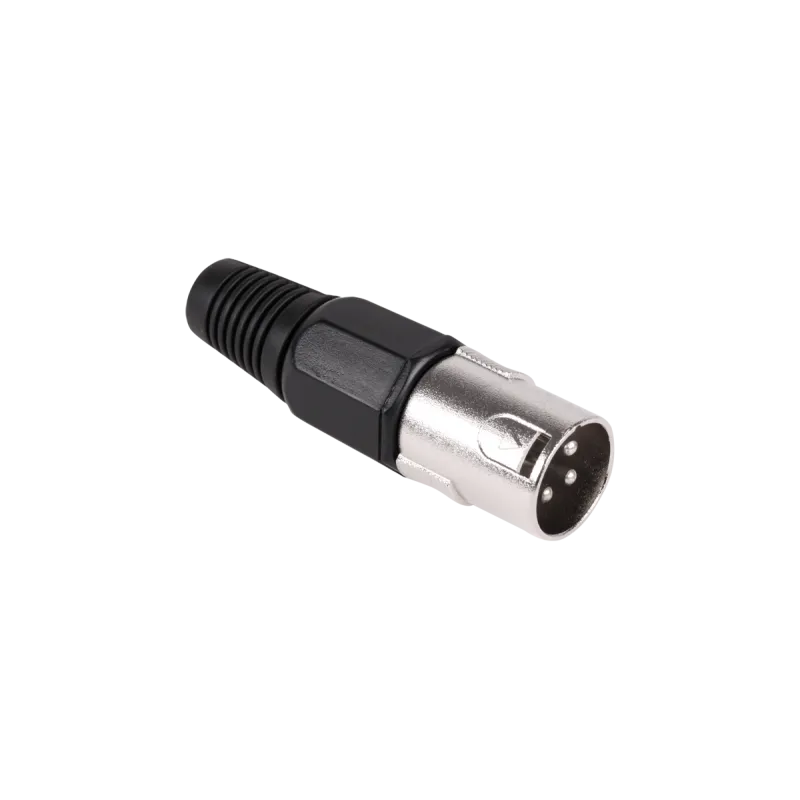 Wtyk mikrofonowy męski czarny Wtyk mikrofonowy męski czarny