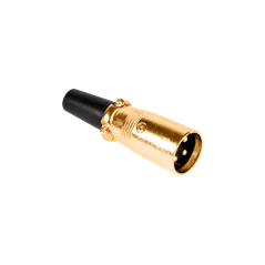 Wtyk mikrofonowy męski GOLD
