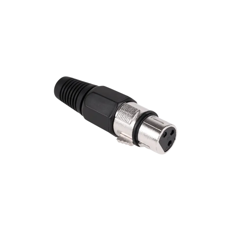 Wtyk mikrofonowy żeński czarny