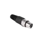 Wtyk mikrofonowy żeński czarny