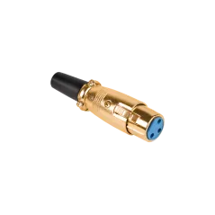 Wtyk mikrofonowy żeński GOLD