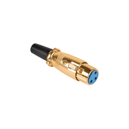 Wtyk mikrofonowy żeński GOLD