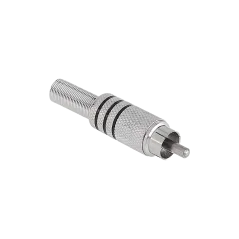 Wtyk RCA nikiel trzy paski Cabletech