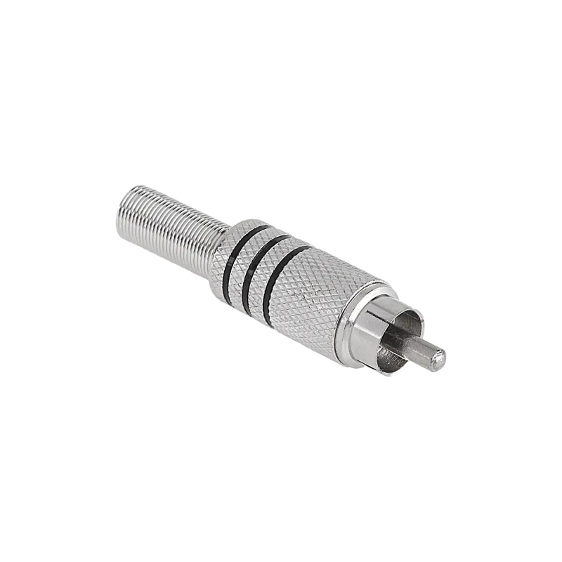 Wtyk RCA nikiel trzy paski Cabletech