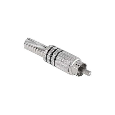 Wtyk RCA nikiel trzy paski Cabletech