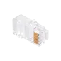 Wtyk telefon. RJ45 8P 8C(drut)przelotowy CAT.5E Wtyk telefon. RJ45 8P 8C(drut)przelotowy CAT.5E