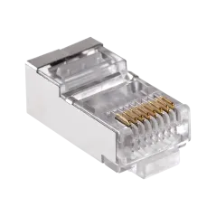 Wtyk telefon. RJ45 8P 8C(drut)przelotowy CAT.5E ekranowany