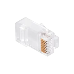 Wtyk telefon. RJ45 8P 8C(drut)przelotowy CAT.6E