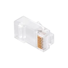 Wtyk telefon. RJ45 8P 8C(drut)przelotowy CAT.6E