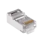 Wtyk telefon. RJ45 8P 8C(drut)przelotowy CAT.6E ekranowany