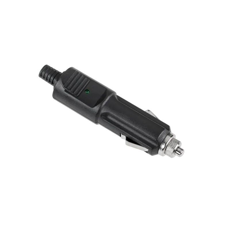 Wtyk zapalniczki sam.z diodą+bezp.