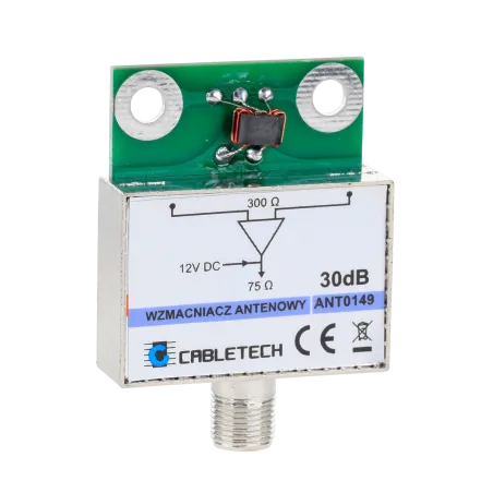 Wzmacniacz antenowy ekranowany 30dB Cabletech