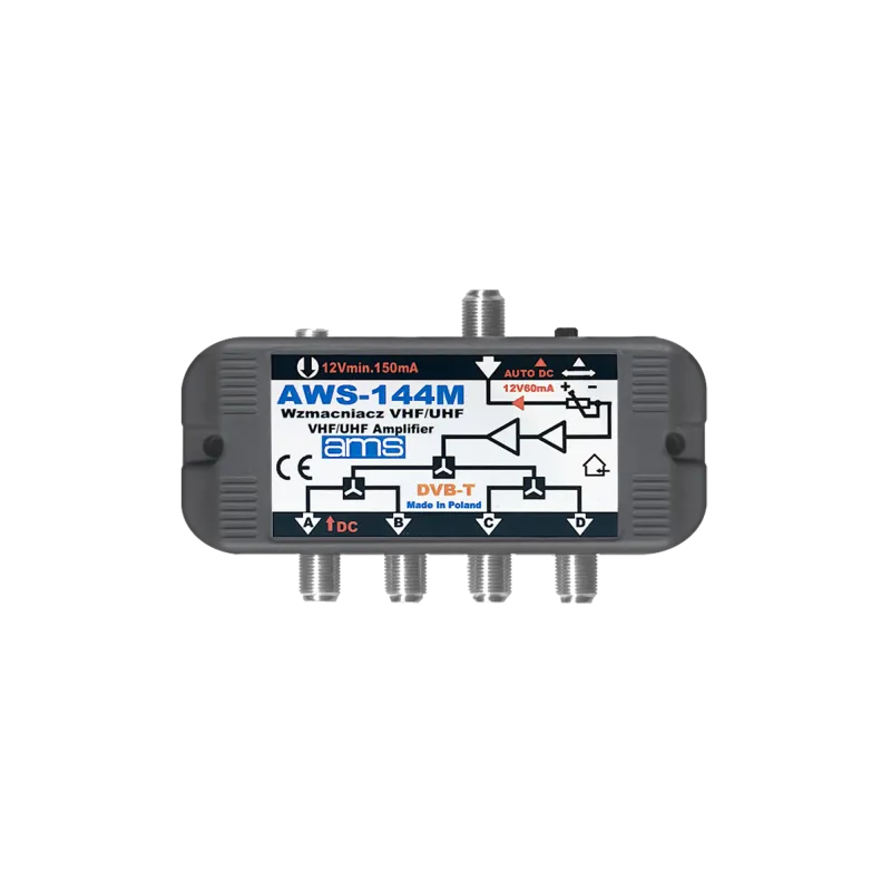 Wzmacniacz antenowy AMS AWS-144M Wzmacniacz antenowy AMS AWS-144M