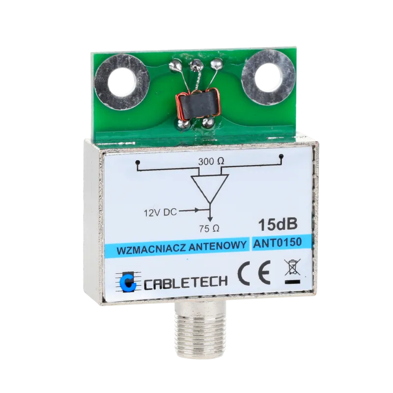 Wzmacniacz antenowy ekranowany 15dB Cabletech Wzmacniacz antenowy ekranowany 15dB Cabletech