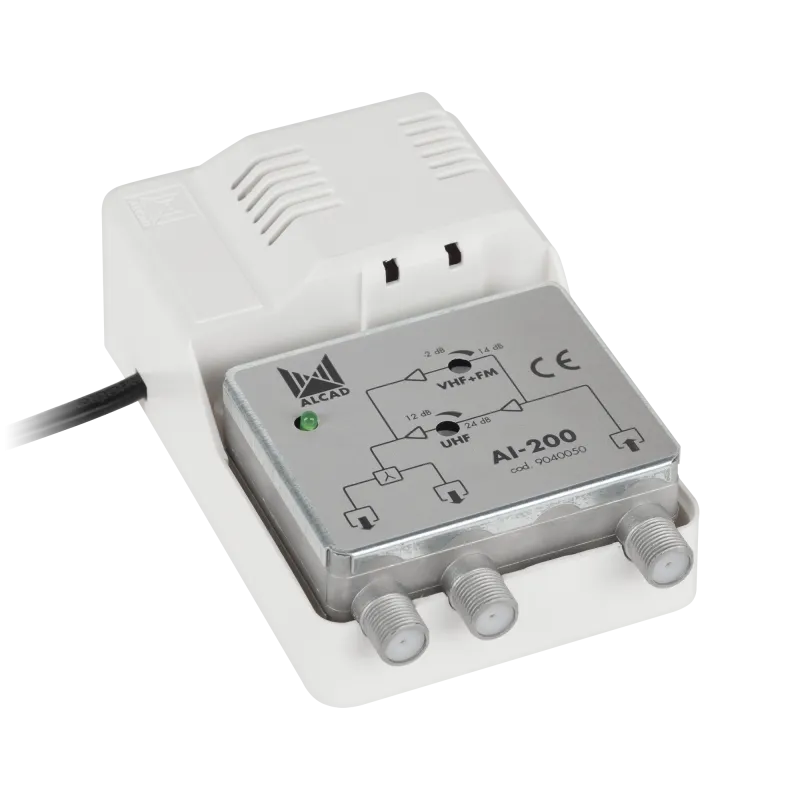 Wzmacniacz antenowy szerokopasmowy AI-200 ALCAD Wzmacniacz antenowy szerokopasmowy AI-200 ALCAD