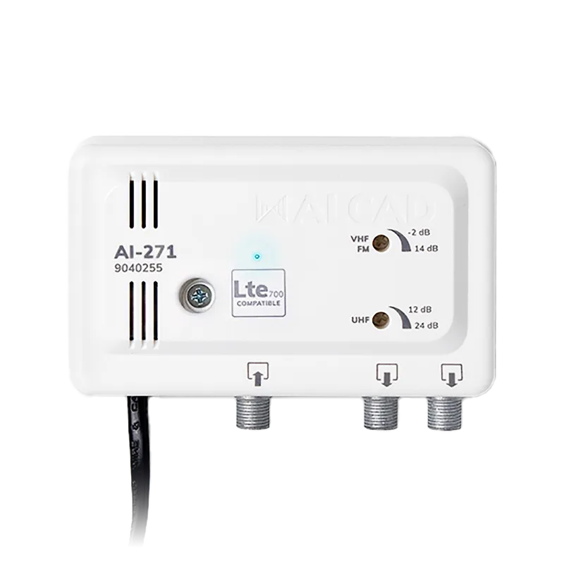 Wzmacniacz antenowy wewnętrzny 2 wyjścia LTE700 AI-271 ALCAD