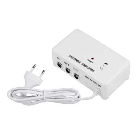 Wzmacniacz antenowy wewnętrzny 2 x 20db