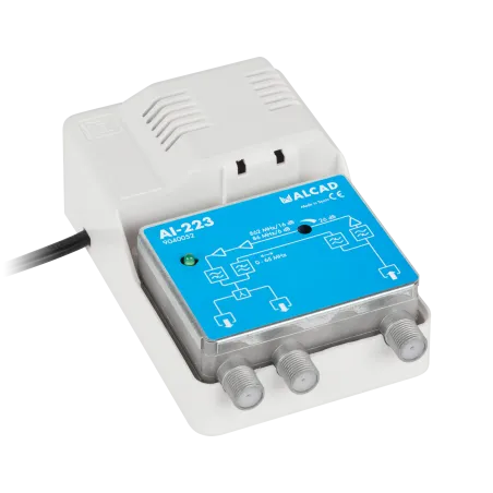 Wzmacniacz antenowy wewnętrzny CATV (RP 65 MHz) 12V AI-223 ALCAD