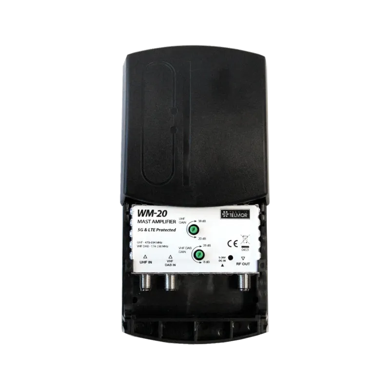 Wzmacniacz masztowy WM-20 UHF VHF DVB-T2 5G PROTECTED Telkom Telmor