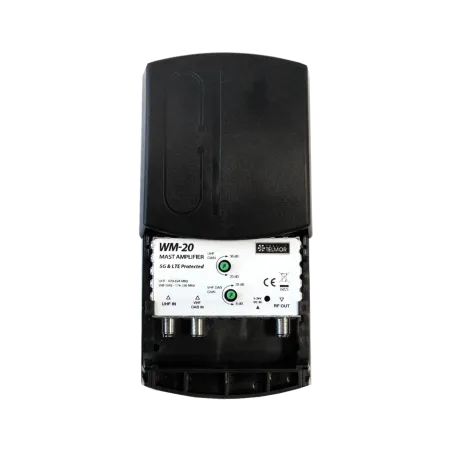 Wzmacniacz masztowy WM-20 UHF VHF DVB-T2 5G PROTECTED Telkom Telmor