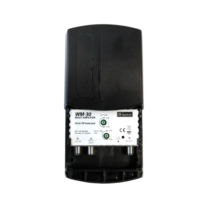Wzmacniacz masztowy WM-30 FM/VHF+UHF DVB-T2 5G PROTECTED Telkom Telmor