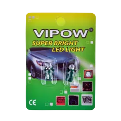 Żarówka samochodowa 12V B8.5d- 1LED zielona/blister-2szt