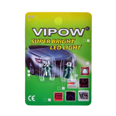Żarówka samochodowa 12V B8.5d- 1LED zielona/blister-2szt