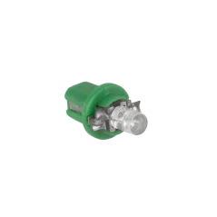 Żarówka samochodowa 12V B8.5d- 1LED zielona (płaska)