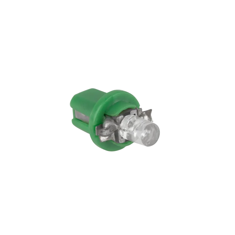 Żarówka samochodowa 12V B8.5d- 1LED zielona (płaska) Żarówka samochodowa 12V B8.5d- 1LED zielona (płaska)