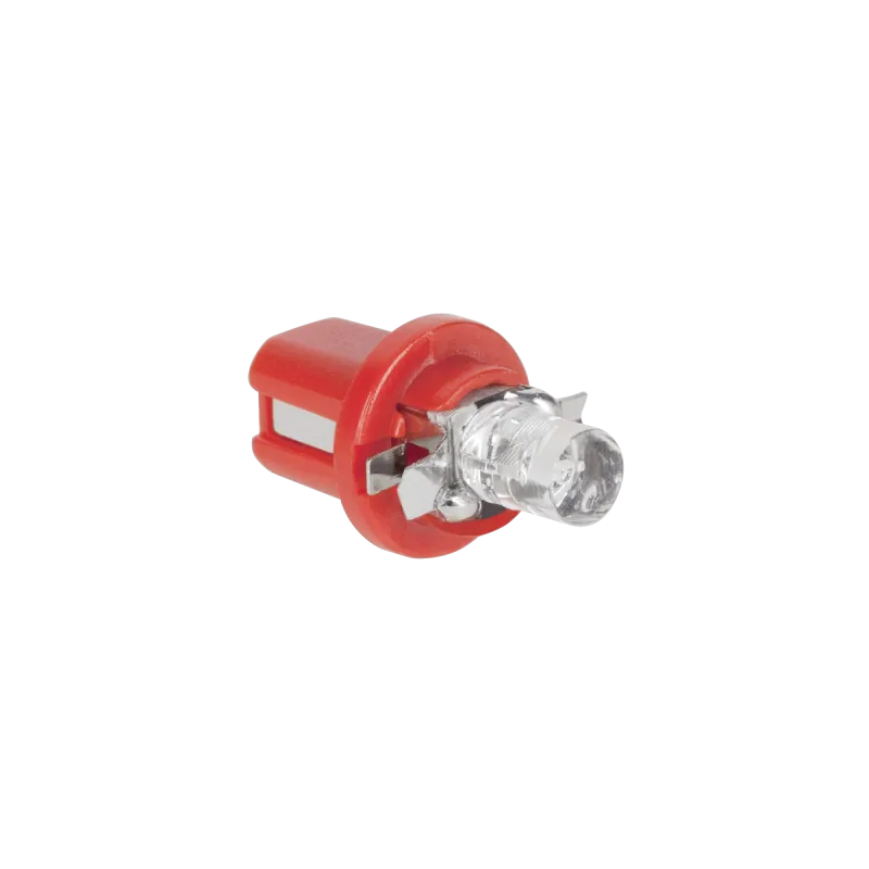 Żarówka samochodowa 12V B8.5d-1LED czerwona (płaska)