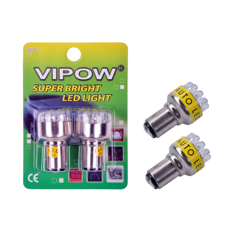 Żarówka samochodowa 12V S-25-12LED/1157 żółta/blister-2szt Żarówka samochodowa 12V S-25-12LED/1157 żółta/blister-2szt