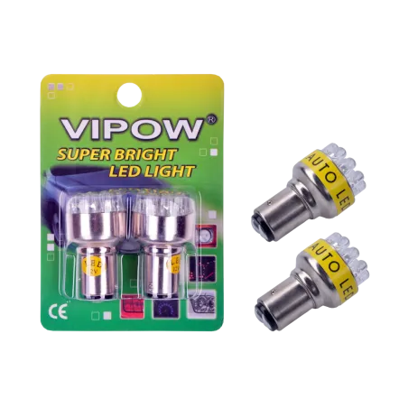 Żarówka samochodowa 12V S-25-12LED/1157 żółta/blister-2szt